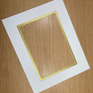White and Gold Double Picture Mount